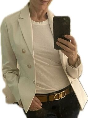 Cream Double-Breasted Women's Blazer Nicole Miller Size Small Brand new
